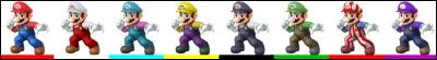 Revenons à Mario. Combien de costumes alternatifs ont en commun les différents jeux de la série en comptant la couleur de base ?