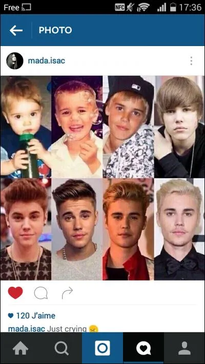 En quelle année Justin est-il né ?