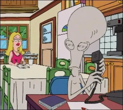 Le téléphone est déjà occupé. C'est la fripouille du dessin animé "American Dad" qui le monopolise sans arrêt ! Comment s'appelle-t-il déjà ?
