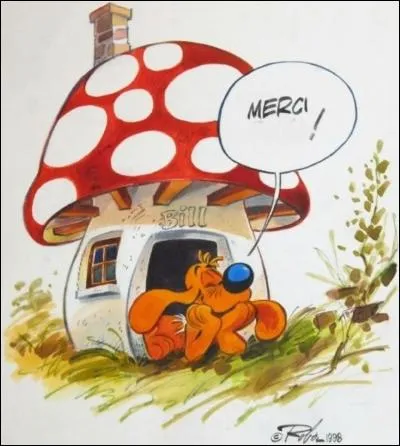 Le chien de Roba a trouvé une jolie niche ! Mais cette habitation n'est pas de Roba. A qui dit-il merci ?