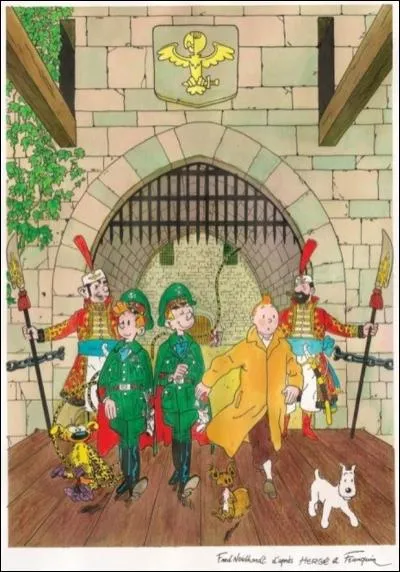 Quel album d'Hergé a été parodié sur cette image ?