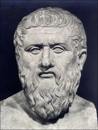 De quel philosophe grec, Platon (né vers -428, mort vers-348 av. J.C) fut-il l'élève ? (Buste de Platon).