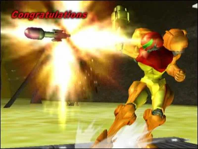 Dans Melee, en face de quel personnage, Samus est-elle sur l'image de fin du mode All-Stars ?