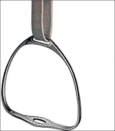 Sur l'étrier, comment se nomme la partie où l'étrivière passe pour tenir l'étrier ?