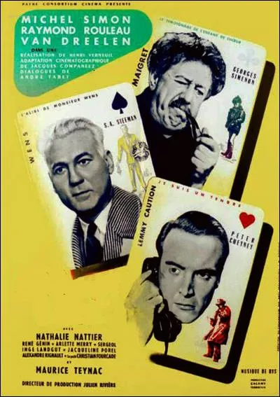 Ce film à sketches met en scène trois personnages de romans policiers, dont une adaptation d'une nouvelle de Georges Simenon où l'on retrouve Michel Simon dans le rôle du commissaire Maigret...