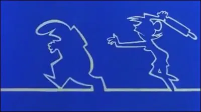 Comment s'appelle cette série mettant en scène un personnage au simple tracé linéaire blanc sur fond uni de couleur ?