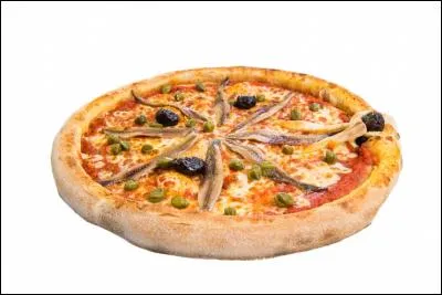 Sauce tomate, mozzarella, anchois, olives noires, câpres, origan, huile d'olive