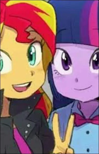 Comment Sunset Shimmer discute avec Twilight, lorsqu'elles sont
dans leurs mondes respectifs ?