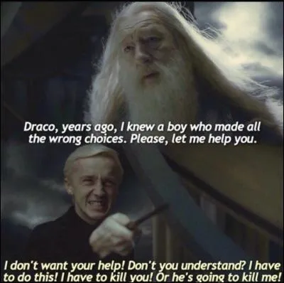 Qui cause la mort de Dumbledore à sa place ?