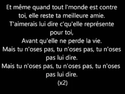 A-t-il chanté "Avant qu'elle parte" ?