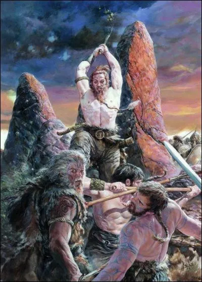 D'origine du Nord, provenant des pays entourant la mer Baltique, ils forment de nombreux peuples et tribus très mobiles de guerriers féroces et très puissants. Qui sont-ils ?