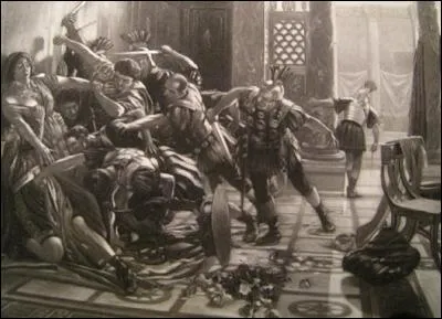 Il tua son frère dans les bras de leur mère, qui fut elle-même blessée. Durant six ans, son règne sera une succession d'orgies, de débauches, de violences de tous genres. Qui est-il ?