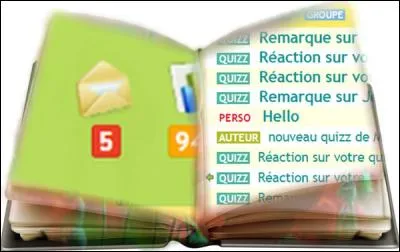 Pour repasser du côté plus privé de Quizz.biz, le livre vous présente deux pages sur la messagerie privée (MP), grâce à laquelle vous pouvez être contacté par tout le monde (sauf pour la liste noire). En regardant la page de droite, combien de formes différentes trouvez-vous pour ce qui concerne les messages ?