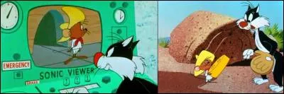 Un chat et un canard ont de gros ennuis avec lui ! L'un aimerait le transformer en bon repas, l'autre, veut tout simplement s'en débarrasser. Gros problème pour eux, leur adversaire va trop vite pour eux ! 
Qui est leur cible ?