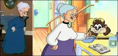 Ce personnage mène l'enquête, c'est la« grand-mère » pour des bébés, elle voyage beaucoup, accompagnée de ses deux animaux domestiques, une bestiole à plumes et un greffier qui ne veut pas se contenter de sa gamelle ! 
Qui est cette charmante personne ?