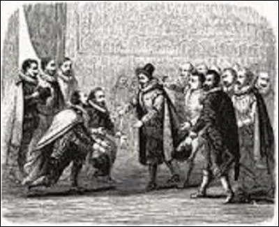 27 décembre 1594, Paris, un jeune homme âgé de 19 ans, s'introduit dans l'hôtel de Gabrielle d'Estrées (favorite du roi Henri IV) lors d'une audience royale. Alors que le souverain se baisse pour relever deux officiers qui sont à ses genoux, ce dernier lui donne un coup de couteau, le blessant à la lèvre. Arrêté, il est condamné pour régicide et écartelé le 29 décembre. Mais quel est le nom du tueur ?