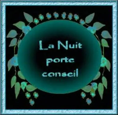 Que signifie l'expression "La nuit porte conseil" ?