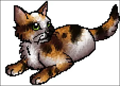 Complétez cette phrase : 
L'un des fils d'Ombre d'Érable, Patchkit (littéralement Petite Tache), est écaille et blanc ; ce qui...