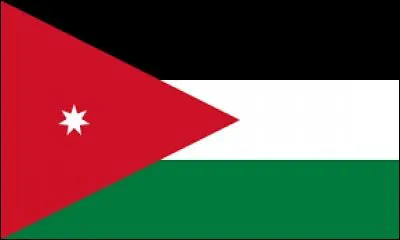 Combien de branches possède l'étoile blanche figurant sur le drapeau jordanien ?