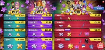 Combien y a-t-il de niveaux VIP ?