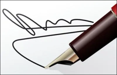 Que fait-on avec le stylo à la fin d'un courrier ?