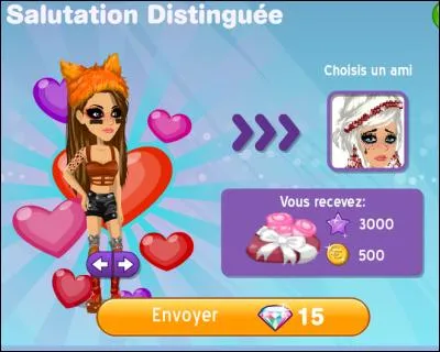 Pour faire une salutation la MovieStar doit avoir combien de diamonds ? !