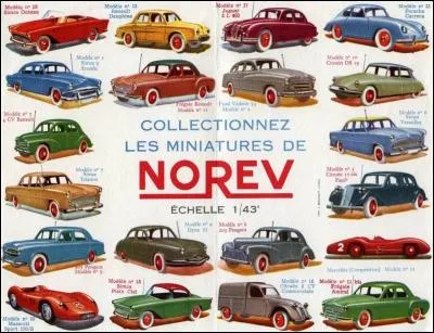 Norev créé en 1945, est un fabricant de jouets qui se spécialise rapidement dans le véhicule miniature.
De quelle région vient Norev ?