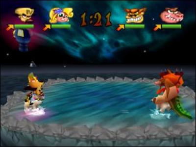 Quel jeu vidéo reprend les personnages de "Crash Bandicoot" pour les faire s'affronter dans des mini-jeux tels que le pogo ou les autotamponneuses ?