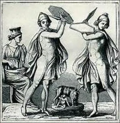 On célèbre une victoire remportée lors d'une guerre. Vous vous coifferez volontiers d'un casque, jouerez du tambourin et danserez en l'honneur de Cybèle au son de la flûte et des cymbales et ainsi participerez au rite d'initiation puisque vous devenez majeur ! Seulement réservé aux hommes. Qui êtes-vous donc ?