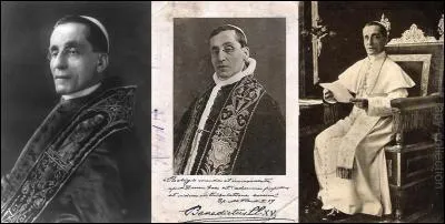 C'est le pape de la 1e Guerre mondiale. Les Allemands et les Français n'hésiteront pas à lui donner quelques surnoms ! Il soutient que cette guerre est de la responsabilité de la Révolution de 1789 ! 
Quel est ce pape.