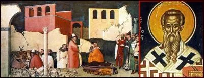 On dit qu'il aurait tué un dragon et qu'il aurait ressuscité les victimes de cette bête ! 
On dit qu'il aurait guéri l'empereur Constantin 1e de la lèpre en le baptisant ! 
On fait la fête en son jour, mais pas pour l'honorer ! 
Qui est ce pape du IVe siècle ?