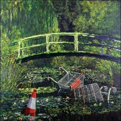 Qui pourrait se retourner dans sa tombe en voyant qu'on a souillé un tableau de sa série Les Nymphéas ?