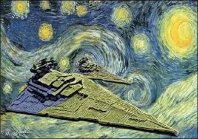 Pouvez-vous me dire ce qui traverse La Nuit étoilée ?