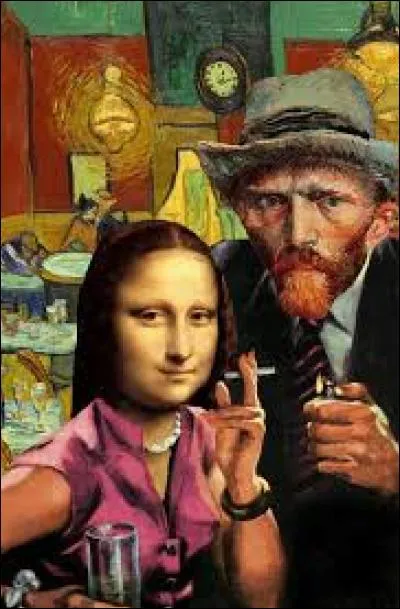 Le barbu au chapeau essaie de draguer la fille à la cigarette mais cette dernière ne comprend rien...