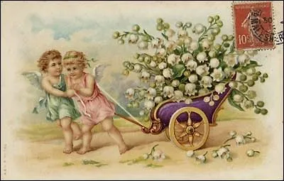 Un char aux parois de soie et roues dorées, tiré par deux ----.