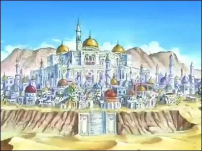 Où est caché le canon destiné à exploser la grande place à Alubarna ?