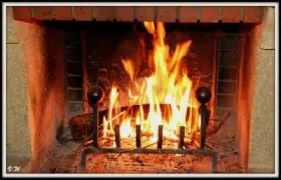 Chérie, vient te réchauffer près de la cheminée ! Je vais te faire un petit feux de poutre !