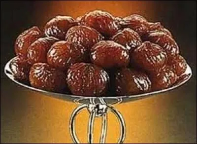 Comment appelle-t-on cette confiserie composée d'un marron confit dans un sirop de sucre et glacé au sucre glace ?