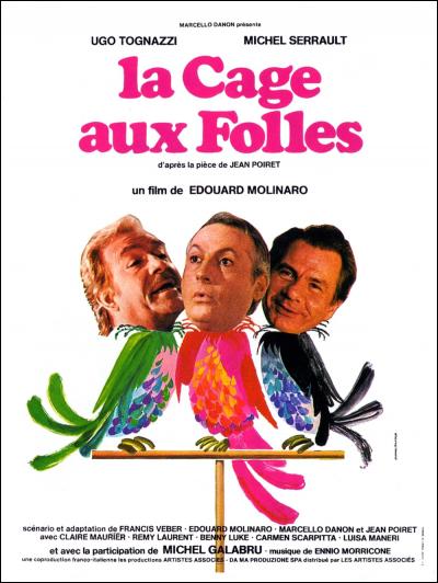 Comment se prénomment les deux personnages principaux de "La Cage aux folles", le film d'Edouard Molinaro sorti en 1978 ?