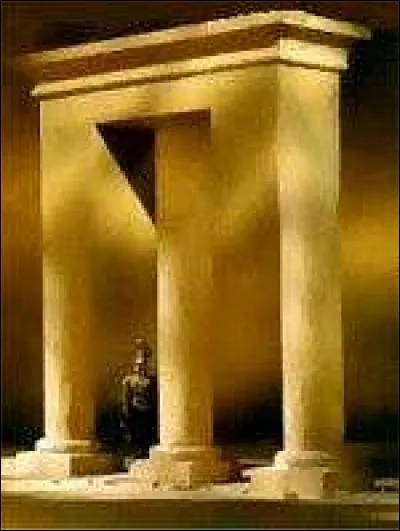 En voici une autre très jolie aussi qui est celle des colonnes. Quel étrange bâtiment que voilà ! Vous êtes dans l'impossibilité de compter le nombre de colonnes qui le soutiennent. Selon les interprétations, ce nombre varie... Si vous comptez en partant du bas du bâtiment sur l'image, combien de colonnes trouvez-vous ?