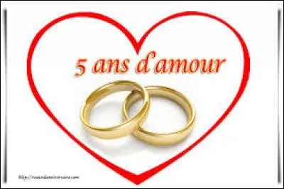 Quelles noces de mariage fête-t-on au bout de 5 ans de mariage ?