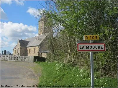 Comment appelle-t-on les habitants de la commune de La Mouche, dans le département de La Manche ?