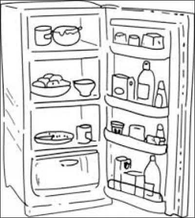 Jour 8 - L'été approche à grands pas, et il est de plus en plus difficile pour ces humains de conserver la nourriture. C'est pour les aider que j'ai pris la décision d'inventer le réfrigérateur. Son compartiment principal permet de maintenir une température comprise entre 0°C et 8°C. Pour que les enfants retiennent aussi ce mot, je l'ai légèrement simplifié jusqu'à obtenir le mot...