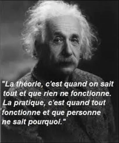 Albert Einstein est mondialement et historiquement célèbre pour avoir établi la "théorie de la relativité". Celle-ci se présentant sous la forme de l'équation :