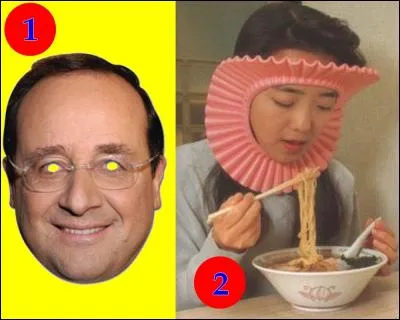 Un masque anti-éclaboussures de nouilles, pour ne plus se salir. Quel est le bon numéro ?