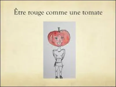 Que signifie l'expression "Être rouge comme une tomate" ?