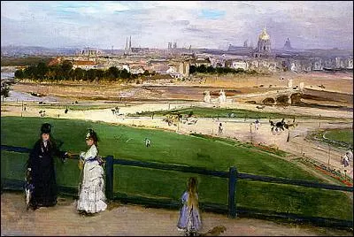 1871-1872- Elle est la toute première femme peintre à faire partie du groupe de femmes impressionnistes. Qui a peint cette magnifique vue de Paris prise des hauteurs du Trocadéro en aval du pont d'Iéna ?
