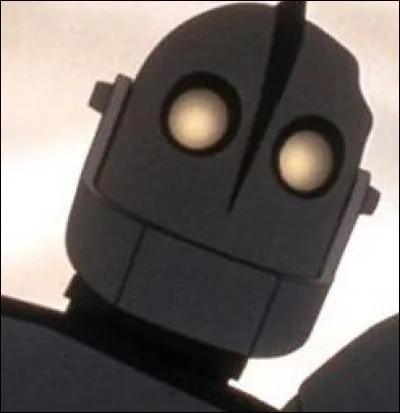 Hé, c'est moi ! Cette image est extraite du film "Le Géant de fer". Ce film parle de la rencontre entre un robot qui a perdu la mémoire et un enfant. Le mot "robot" vient du slave "robota" qui signifie...