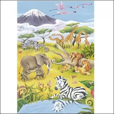 Il y a autant d'éléphanteaux que de lionceaux. (Tu peux agrandir l'image.)