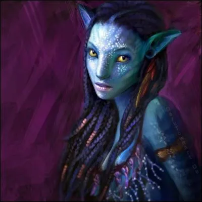 Voici Neytiri, un personnage du film "Avatar", réalisé en 2009 par James Cameron, et image de profil de Lizea59. Dans ce film, de quelle couleur est la peau des Na'vis ?